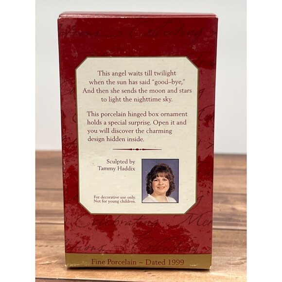 HALLMARK ORNAMENT QX6877 LITTLE CLOUD KEEPER PORCELAIN BY TAMMY HADDIX ANGEL - Picture 3 of 11